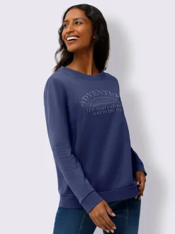 Sweatshirts décontractés avec inscription caoutchoutée style sportif