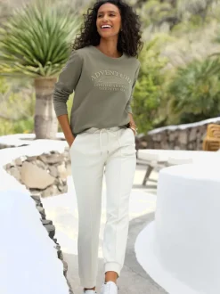 Sweatshirts décontractés avec inscription caoutchoutée style sportif