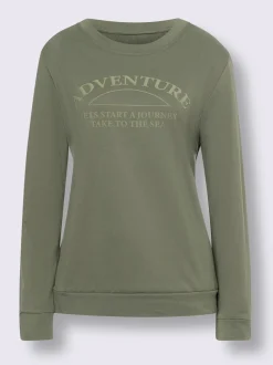 Sweatshirts décontractés avec inscription caoutchoutée style sportif