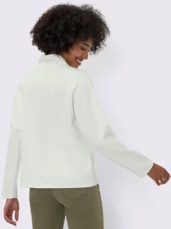 Sweatshirts en mélange de modal col montant asymétrique