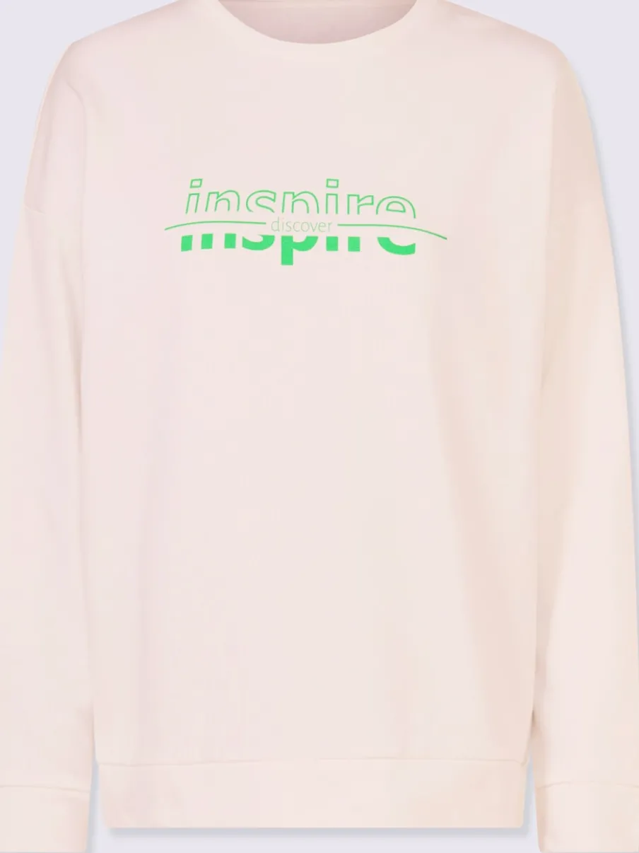Sweatshirts à manches longues col rond avec inscription imprimée