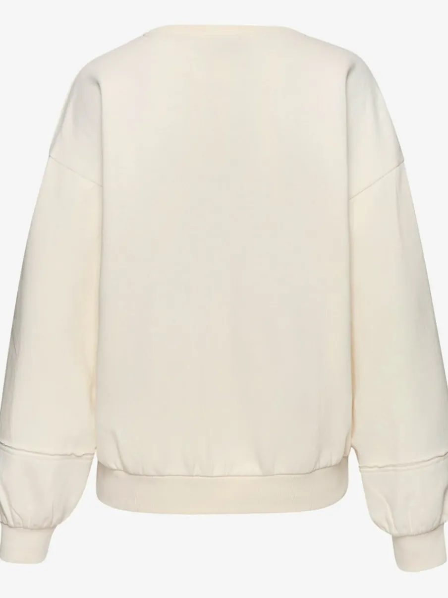 Sweatshirts à manches longues avec broderie et détails imprimés