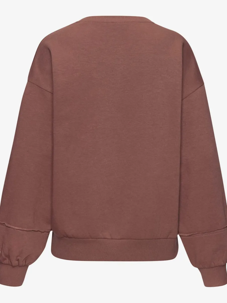 Sweatshirts à manches longues avec broderie et détails imprimés