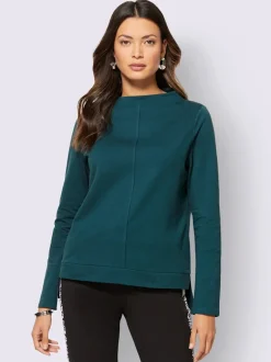 Sweatshirts à manches longues en jersey avec col corolle