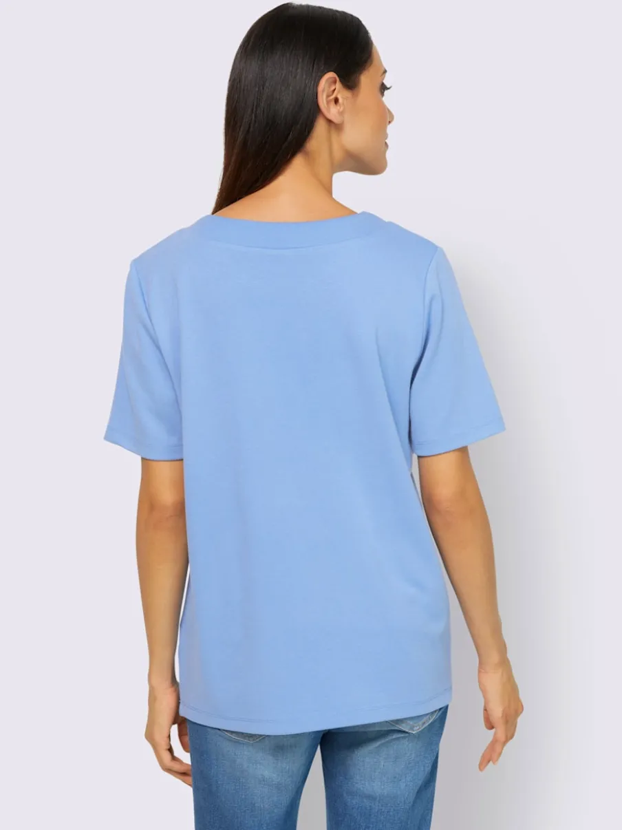 Sweatshirt sportif à manches courtes avec imprimé inspirant et col rond