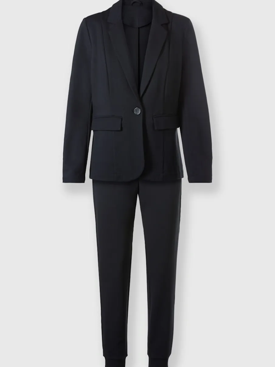 Tailleur pantalon avec blazer col revers et poches