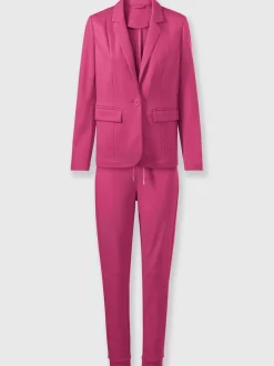 Tailleur pantalon avec blazer col revers et poches