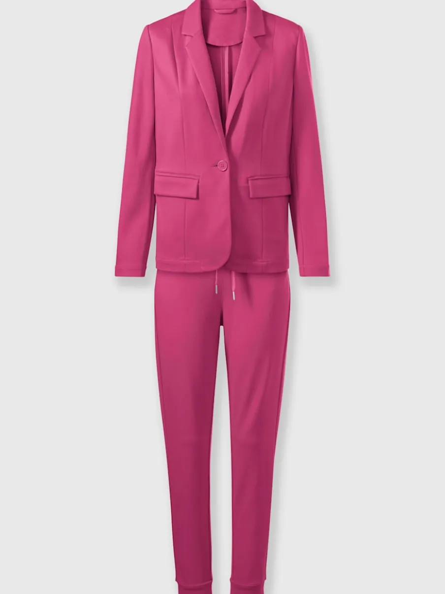 Tailleur pantalon avec blazer col revers et poches