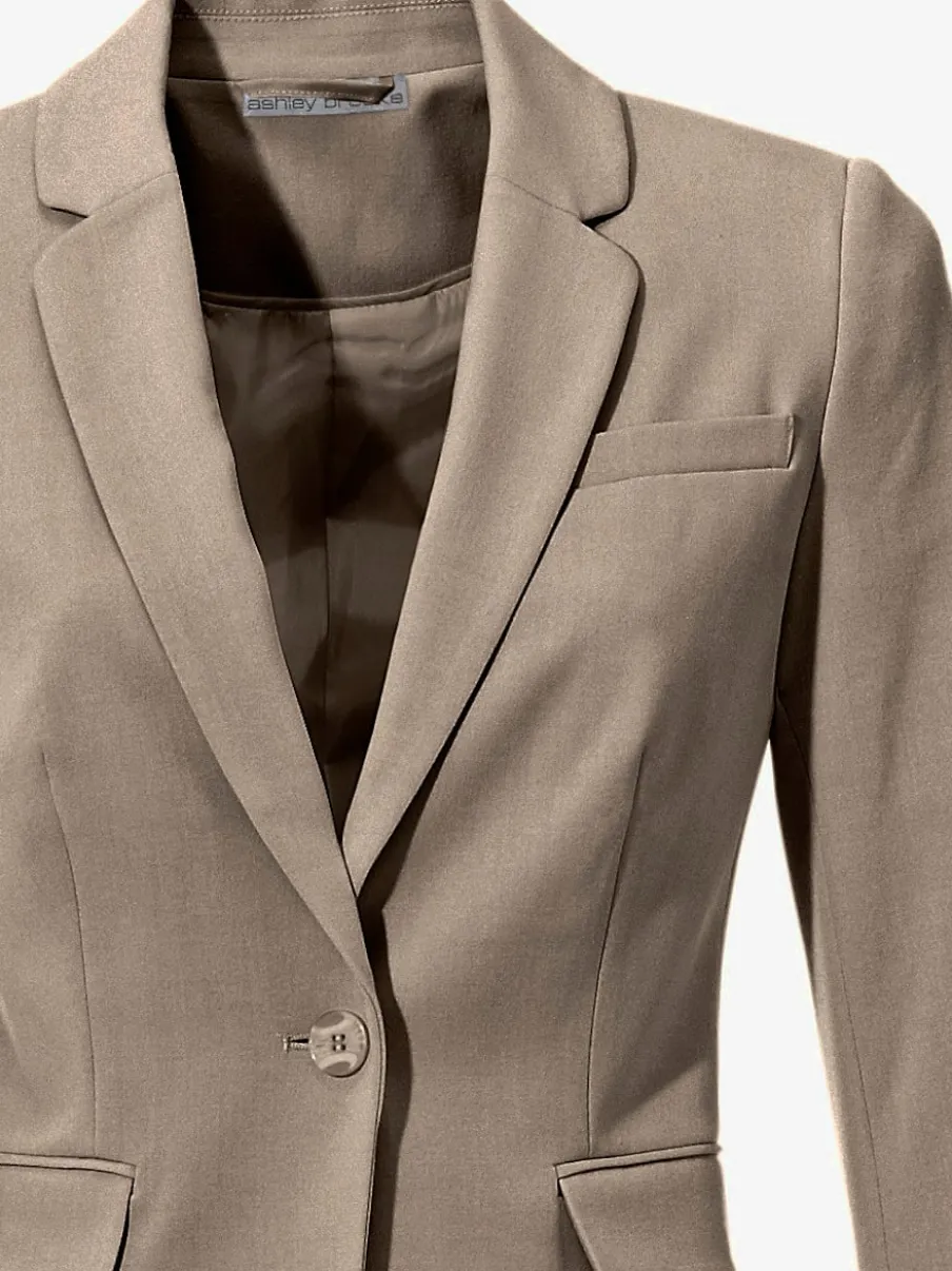 Tailleur pantalon blazer ajusté poches col à revers