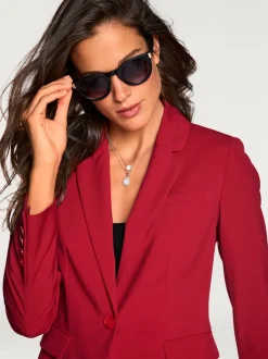 Tailleur pantalon blazer ajusté poches col à revers