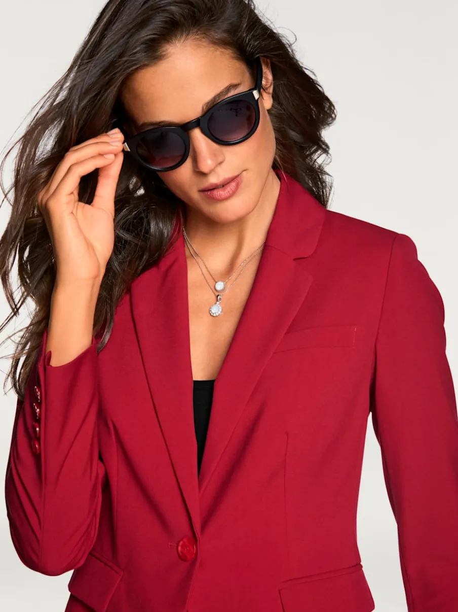Tailleur pantalon blazer ajusté poches col à revers