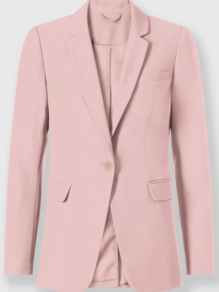 Tailleur pantalon blazer ajusté poches col à revers