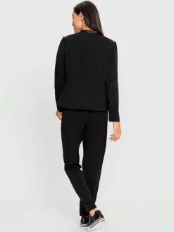 Tailleur pantalon jogging avec blazer et détails satinés