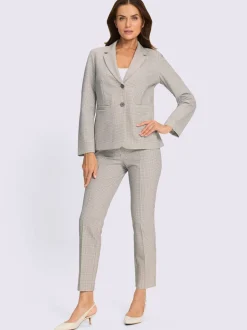 Tailleur pantalon motif pepita
