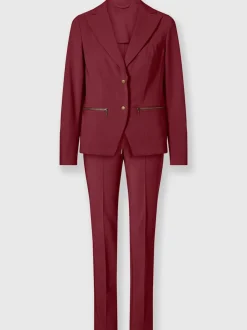 Tailleurs pantalons avec blazer à col réversible ajusté