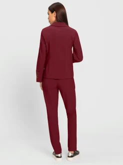 Tailleurs pantalons avec blazer à col réversible ajusté