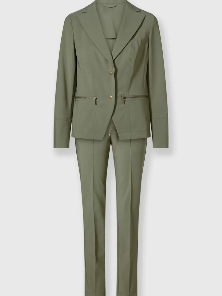 Tailleurs pantalons avec blazer à col réversible ajusté