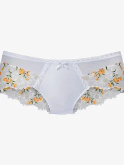 Tanga féminin avec petit nœud décoratif et perle au centre devant