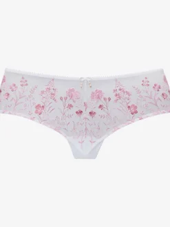 Tanga panty féminin avec de belles fleurs en dentelle brodée élégante