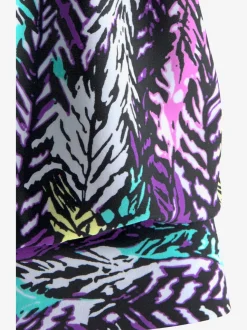 Tankini ample à motifs plumes avec bretelles réglables et haut oversize