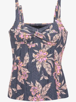 Tankini à armatures avec design floral et bretelles réglables