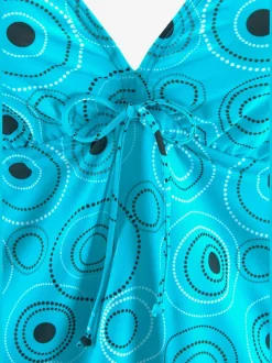 Tankini à armatures imprimé à pois avec décolleté ajustable