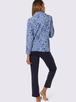Tenue détente avec col montant et imprimé léopard