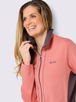 Tenue détente avec veste zippée à col revers et pantalon élastique