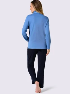 Tenue détente avec veste zippée à col revers et pantalon élastique