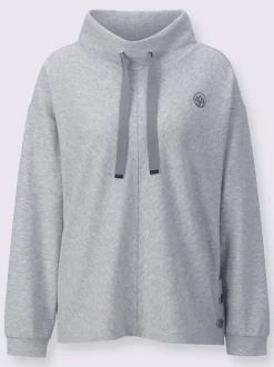 Tenue détente à col montant avec manches longues et détails brodés