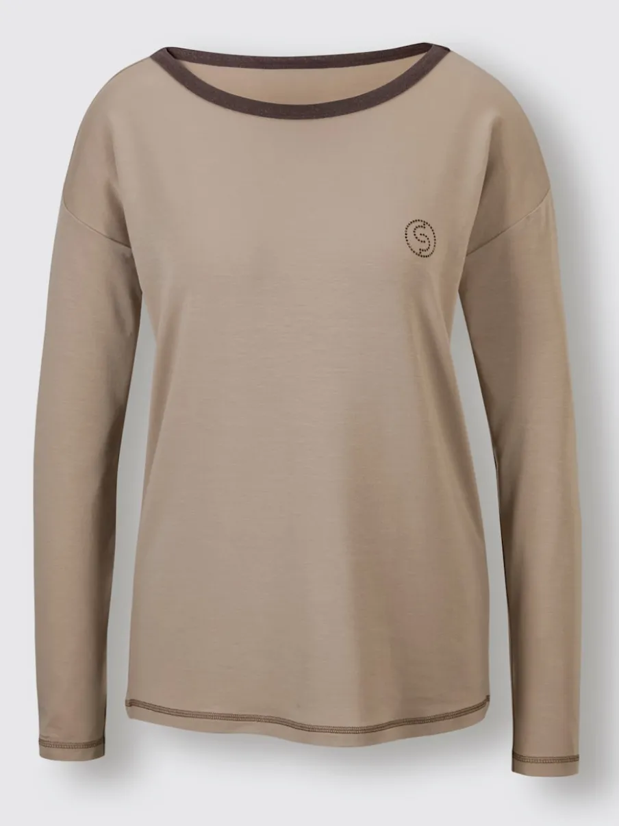 Tenue détente en lyocell avec haut à col U et pantalon large