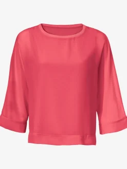 T-shirt ample avec col rond et manches 3/4 chauve-souris