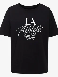 T-shirt ample avec inscription sportive et manches larges