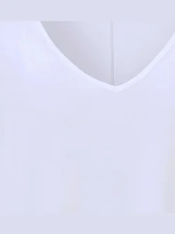 T-shirt ample à col en V manches trois quart fluidité assurée