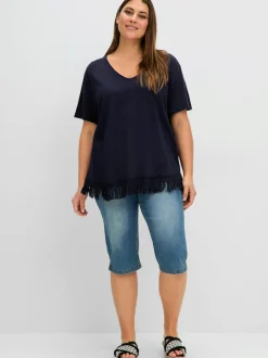 T-shirt ample encolure en v affinante