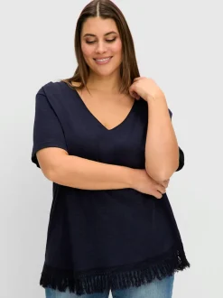 T-shirt ample encolure en v affinante