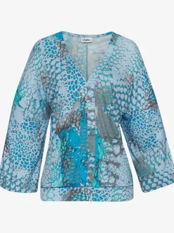 T-shirt ample à encolure en V dégagée avec imprimé unique