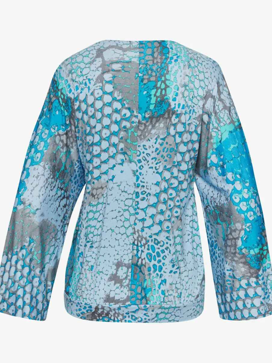 T-shirt ample à encolure en V dégagée avec imprimé unique