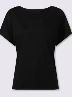 T-shirt ample à encolure ronde et mancherons décontractés