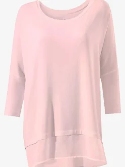T-shirt ample fluide avec large ourlet en mousseline