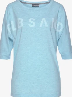 T-shirt ample à manches mi-longues avec logo imprimé