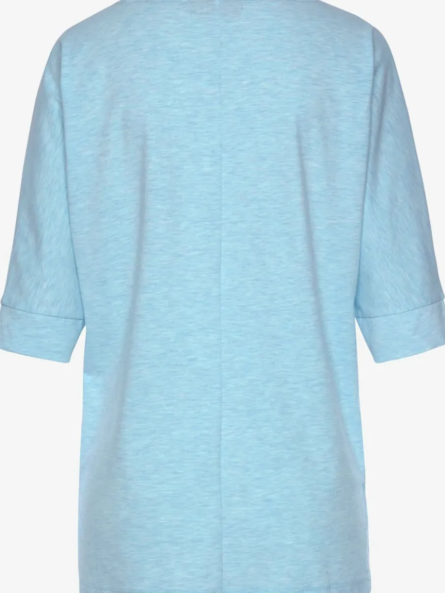 T-shirt ample à manches mi-longues avec logo imprimé