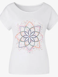 T-shirt avec col arrondi et imprimé floral détaillé