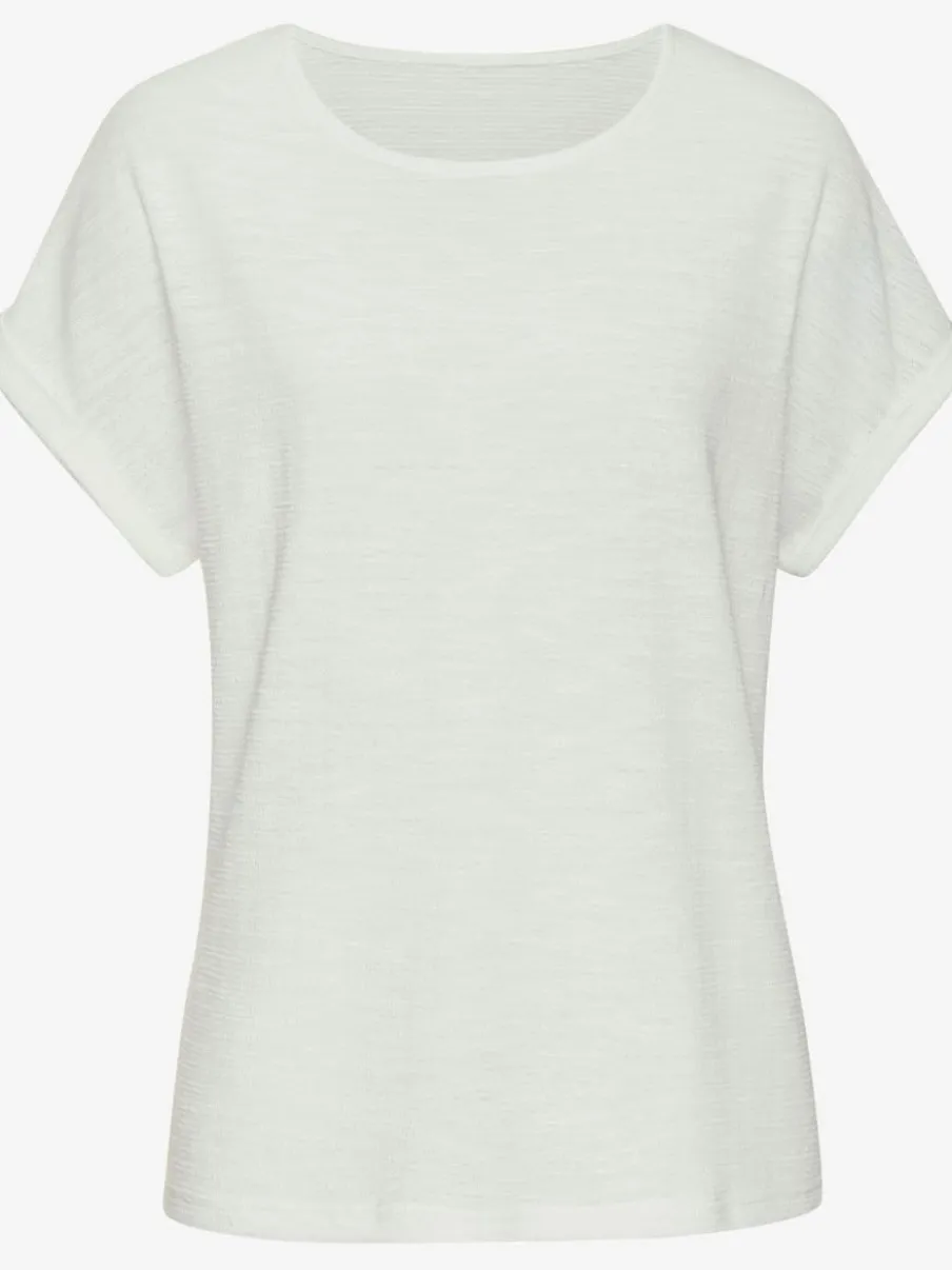 T-shirt avec col rond et manches courtes en polyester recyclé