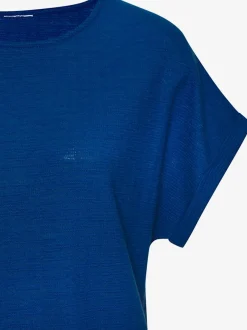 T-shirt avec col rond et manches courtes en polyester recyclé