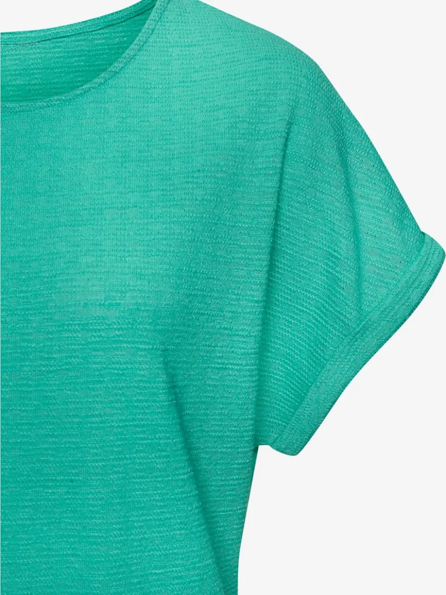 T-shirt avec col rond et manches courtes en polyester recyclé
