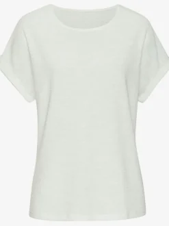 T-shirt avec col rond et manches courtes en polyester recyclé
