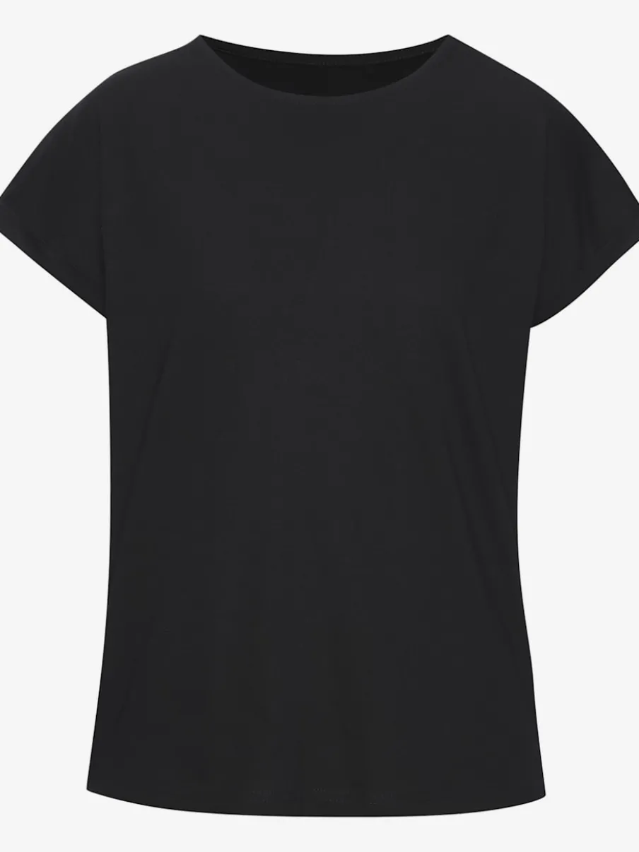 T-shirt avec encolure ronde et manches courtes en coton doux