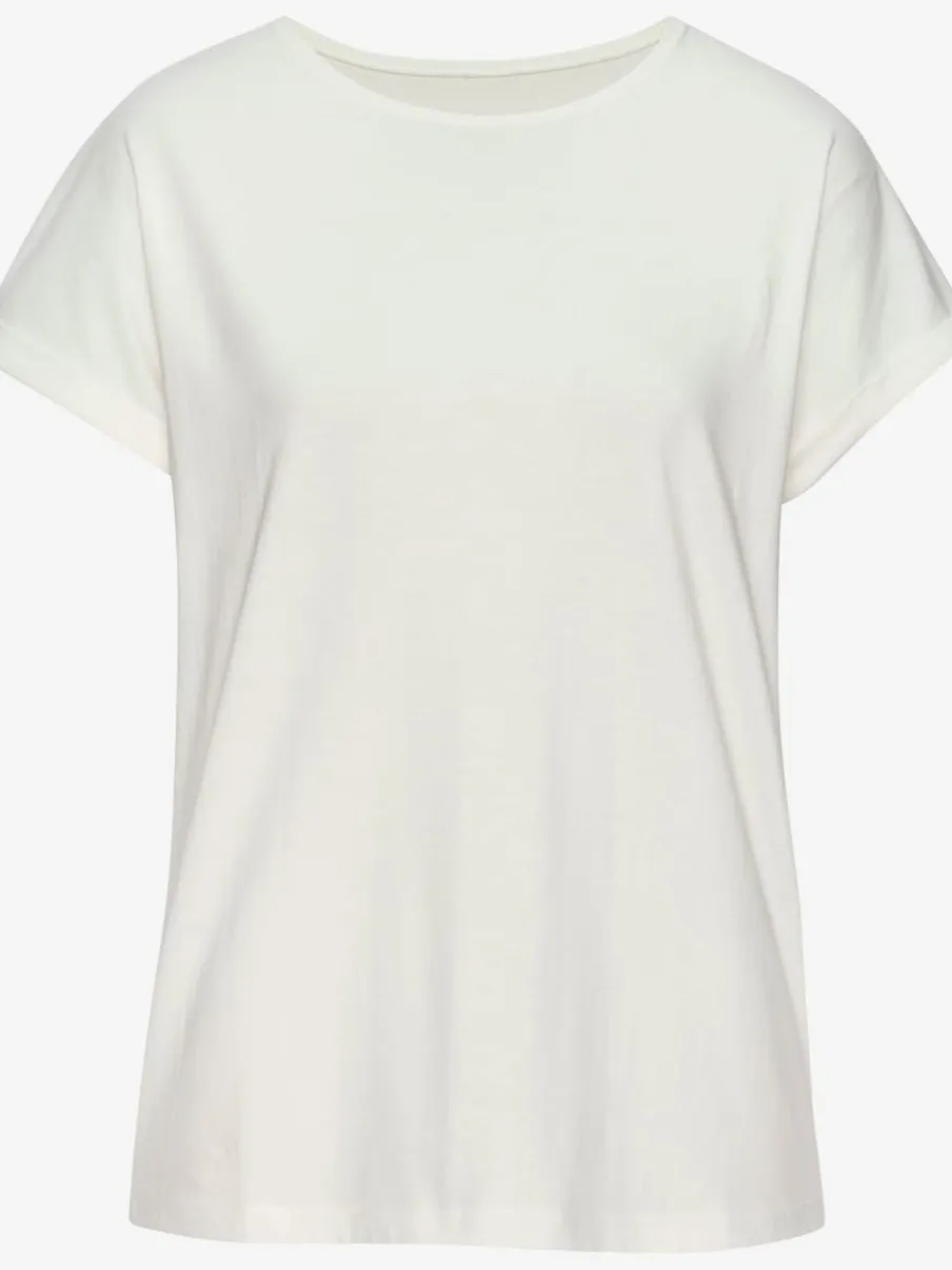 T-shirt avec encolure ronde et manches courtes en coton doux