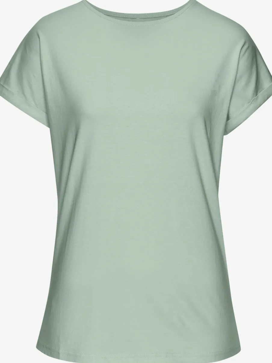 T-shirt avec encolure ronde et manches courtes en coton doux